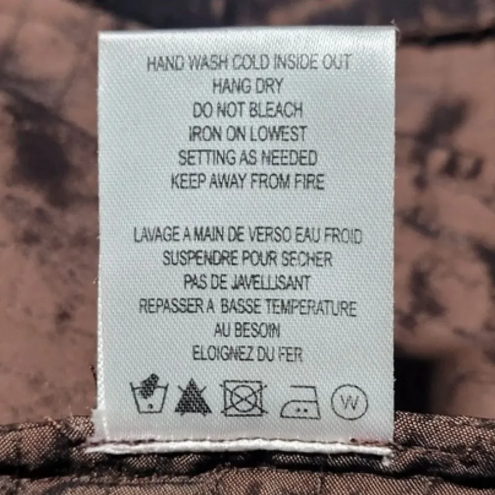 SAMUEL DONG Jacket, M, Brown, Ribbon Strips, Zipper front, Hand Wash - Picture 14 of 14